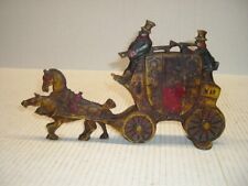 Antique Cast Iron London England Royal Mail Carriage Stage Coach Door Stop picture