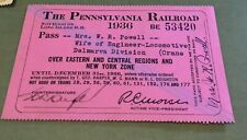 6  Vintage Pennsylvania Railroad Paper Passes 1931/1936, same Person picture