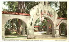 Glenwood Mission Inn Riverside California CA auto entrance arches Phostint 1920s picture