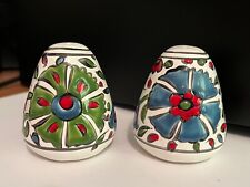Vintage SALT & PEPPER SHAKERS Hand painted from Rhodes Greece Ceramic picture