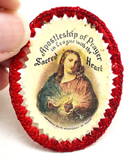 Vintage Apostleship of Prayer Badge Sacred Heart of Jesus Catholic Religious picture