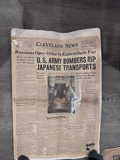 Cleveland News December 15th 1941 Newspaper US Army Bombers Rip Transports picture