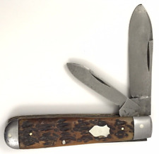 1914-1930 Hollingsworth Kane Penna Swell End Pocket Knife BONE Vintage 9896-SX picture