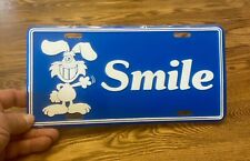 Vintage SMILE Novelty License Plate. Never Used picture