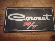 Vintage CORONET R/T METAL LICENSE PLATE  picture