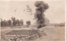 Vintage RPPC Postcard - Trench Bombing at Fort Sheridan Illinois in 1917 picture