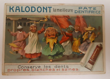 Kalodont toothpaste antique lithographic advertising trade card 1880's RARE FIND picture