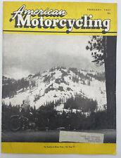 AMERICAN MOTORCYCLING MAGAZINE FEBRUARY 1957 THE ROCKIES IN WINTER GREAT ADS picture