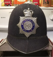 Metropolitan Police English Bobby Helmet / Police Hat 1980's England UK picture