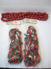 Vintage Terry's Village Christmas New Year Garlands Set Of 3 New picture