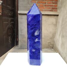 7.4LB Huge Rare blue Obelisk Smelt Quartz Crystal Generator Wand point Trigger picture