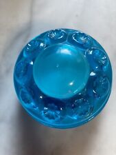 Vintage LE Smith Moon & Stars Blue Jar Canister Ground Lid Only 2.75” Nice picture