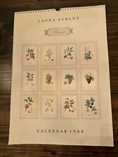 RARE EXCLUSIVE 1988  LAURA ASHLEY  CALENDAR Of POMONA Floral Fruit picture
