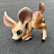 Vintage Deer Fawn Big Ear Brown Spotted Japan Ceramic Figurine 3.5