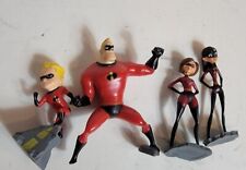 Lot Of 4 Disney Pixar Mini Figure Toy Cake Toppers The Incredibles Family picture