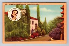 Hollywood CA-California, Home Of Deanna Durbin, Antique, Vintage Postcard picture