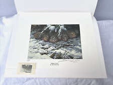 1993-1994 QUAIL UNLIMITED JOHN SEEREY-LESTER SIGNED NUMBERED STAMP & PRINT SET picture