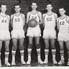 Vintage Photo Basketball Team Group Shot Sports Handsome Athletic Men Muscle picture