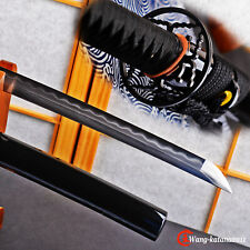 Traditional Clay Tempered Damascus Folded Steel Katana Japanese Samurai Sword picture