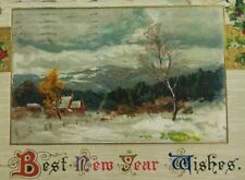  John Winsch 1911 best new years wishes farm embossed Happy New Year a2-273 picture