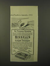 1913 Bissell's Carpet Sweeper Ad - No tiresome stooping picture