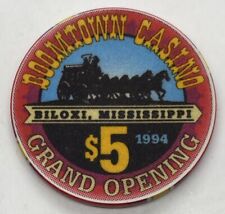 Boomtown Casino $5 Chip - Biloxi Mississippi Ceramic - Grand Opening 1994 picture