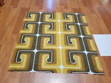 Awesome RARE Vintage Mid Century Retro 70s 60s Mustard Roman T Lrg Fabric WOW  picture