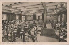 Postcard Ship S/S Roma Second Class Bar  picture