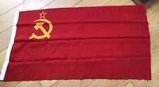 Vintage Soviet Union USSR Hammer/Sickle WOOL Flag  Cold War Era Original CCCP picture
