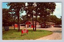 Oscoda MI- Michigan, The Red Barn, Antique, Vintage Souvenir Postcard picture
