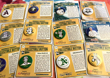 12 Oakland Athletics A's THROWBACK THURSDAYS COLLECTIBLE BUTTON PIN Lot SGA New picture