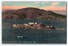 c1940s Alcatraz Island Boat San Francisco Bay California CA Unposted Postcard picture