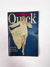 Quick News Weekly Magazine December 29 1952 Jeanmaire Make Belive in Movies picture