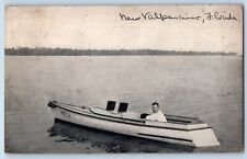 New Valparaiso Florida Postcard Robert Lee Boat Lake 1922 Vintage Antique Posted picture