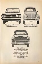 1964 Volvo Vintage Compared Corvair & Volkswagen Compact Automobiles Print Ad picture