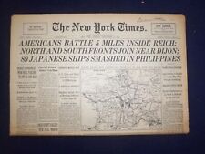 1944 SEP 12 NEW YORK TIMES - AMERICANS BATTLE 5 MILES INSIDE REICH - NP 6620 picture