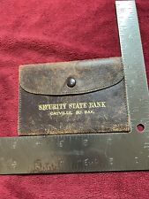Vintage Leather Bank Book Wallet, Security State Bank in Gayville, SD. picture
