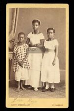 VERY RARE ID'd Boarding House Black Children Siblings Abolitionist Society Photo picture
