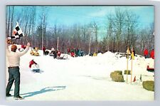 Antigo WI-Wisconsin, Snow Mobiling in the Northland, Antique Vintage Postcard picture
