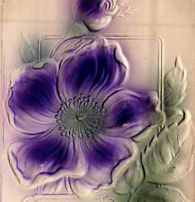 c1910 FLOWER ROSE VERY HEAVY EMBOSSED POSTCARD 25-287 picture