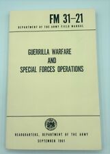 FM31-21 GUERRILLA Warfare SPECIAL OPERATIONS US Army Field Manual 1961 Training  picture