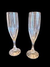 VTG 2 Fluted Ribbed Champagne Blown Glass Park Lane by MIKASA picture