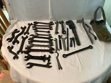 Lot of 26+ Hand Tools Adj, Open/Closed End Wrench's Special Farming Military Bag picture