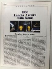 LLLArt60 Vintage Article Retrospect 1936 Lancia Astura Pinin Farina 5/1985 6 pg picture