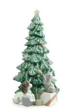 NAO BY LLADRO CHRISTMAS MISCHIEF FIGURINE #1620 BRAND NIB X-MAS TREE DOG CAT F/S picture