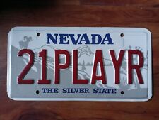 Vintage 80s 90s Nevada Personal Vanity 21PLAYR License Plate  picture