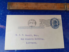 1911 Schwab Bros Auctioneers card to EJW Revell attorney Fidelity Baltimore picture