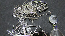 100 Antique Style Silver color Connector Parts-  for Chandelier Crystals/Prisms picture