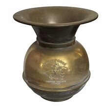 Vintage Brass Spittoon Pony Express Chewing Tobacco Heavy Rustic Large 10