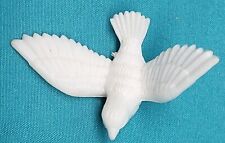 Tiny Vintage Plastic Dove Sparkly Glitter Figurine Pocket Harry Potter?  picture